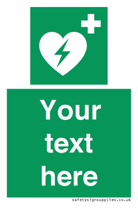 Custom Defibrillator Sign